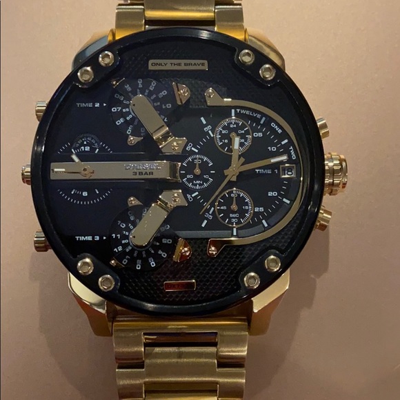 Men's Diesel Bar Gold Watch